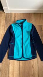 Fleece trui maat 134 donkerblauw met blauw zacht vestje vest, Ophalen of Verzenden, Gebruikt, Meisje, Trui of Vest