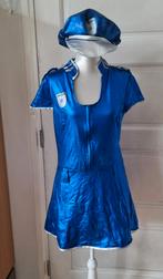 Politie verkleedjurk.m en pet mt 38 (rekbare stof), Maat 38/40 (M), Carnaval, Ophalen of Verzenden, Zo goed als nieuw