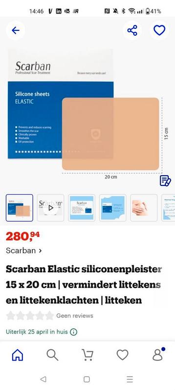 Scarban Siliconenpleister Sheet 15x20cm + Zeep - Nieuw! beschikbaar voor biedingen