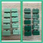 10x lego basis blokjes 1x2 groen met steen motief, Ophalen of Verzenden, Nieuw, Losse stenen, Lego