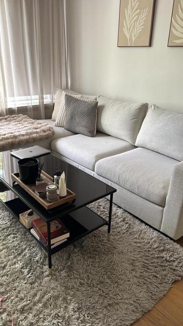 3-zitsslaapbank met chaise longue, beige IKEA VIMLE