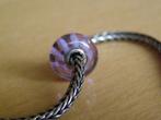 TROLLBEADS 925S LAA #TR38 GLAS STREPEN, Glas of Kristal, Ophalen of Verzenden, Zo goed als nieuw, Trollbeads