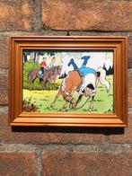 Vintage Prent Paardrijden Ingelijst Humoristisch Kinderkamer, Ophalen of Verzenden