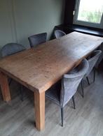 Robuuste houten eettafel, Huis en Inrichting, Tafels | Eettafels, Ophalen, Gebruikt, 200 cm of meer, 50 tot 100 cm