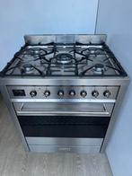 Smeg gasfornuis 70 cm breed met elektrische oven., 60 cm of meer, Grill, Zo goed als nieuw, Gas