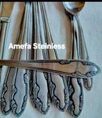 Bestek Amefa Stainless bestek relief barokke krullen, Antiek en Kunst, Antiek | Bestek, Ophalen of Verzenden
