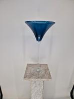 Martini glazen vaas – blauw | 50 cm hoog | Grote decoratief, Ophalen of Verzenden