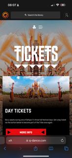 Zaterdag ticket Defqon, Tickets en Kaartjes, Evenementen en Festivals