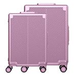 Aluminium Koffer Set Roze | Licenty, Nieuw, Overige materialen, 35 tot 45 cm, Ophalen of Verzenden