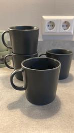 4 matzwarte Ikea mokken, Ophalen of Verzenden, Zo goed als nieuw, Overige stijlen, Kop(pen) en/of Schotel(s)