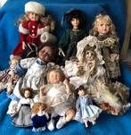 10 porseleinen poppen plus clown samen, Verzamelen, Poppen, Ophalen, Zo goed als nieuw, Pop