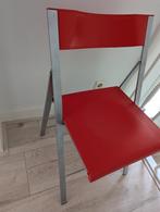 Plastic/metal folding chairs (6), Ophalen, Wit, Eén