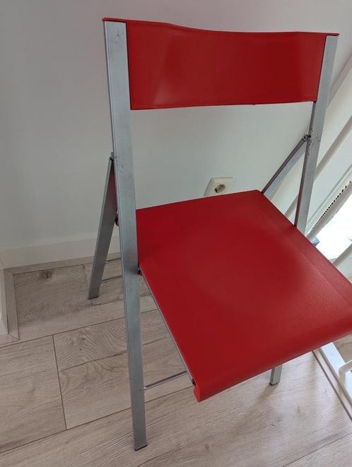 Plastic/metal folding chairs (6), Huis en Inrichting, Stoelen, Eén, Wit, Ophalen