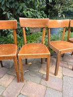 12 Vintage houten stoelen – Retro model, ideaal voor horeca, Ophalen, Gebruikt, Bruin, Vijf, Zes of meer stoelen