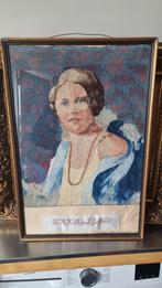 Kunstwerk borduurwerk schilderij van prinses Juliana, Ophalen of Verzenden