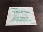Yamaha TY50 TY50M werkplaatshandboek manual handleiding, Ophalen of Verzenden, Yamaha