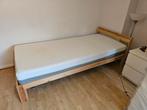 90x200 Jysk schuim matras met gedemonteerd Ikea bed, Ophalen, 90 cm, Eenpersoons, Wit