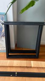 Set van zwart metalen poten/onderstel, Huis en Inrichting, Tafels | Eettafels, Ophalen, 50 tot 100 cm, Zo goed als nieuw, Metaal