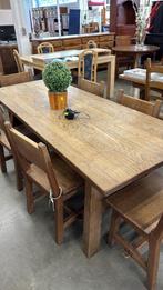 GEZOCHT!!! - massief eiken boerderij tafel, Huis en Inrichting, Ophalen, Gebruikt, Vintage, antiek, boederij, cottage, Eikenhout