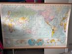 Nieuwe wereldkaart schoolplaat, Antiek en Kunst, Antiek | Schoolplaten, Ophalen, Aardrijkskunde