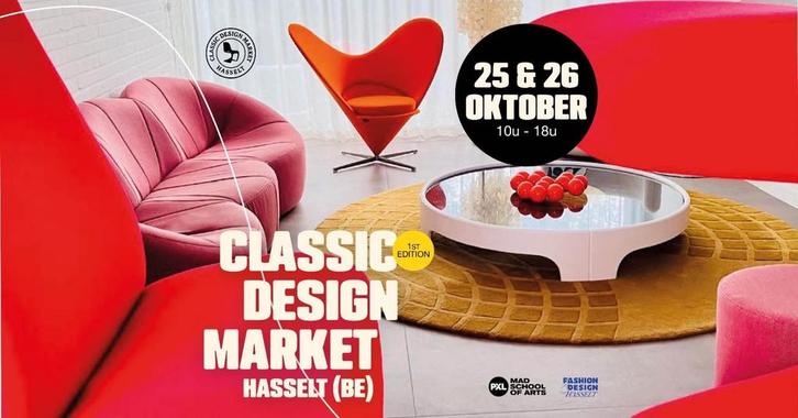 Weekend tip! Classic Design Market Hasselt Belgium 26-26 oct, Antiek en Kunst, Kunst | Designobjecten, Ophalen