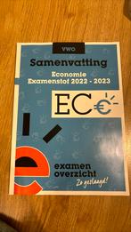 ExamenOverzicht - Samenvatting Examenstof Economie VWO, Nederlands, Ophalen of Verzenden, VWO, Zo goed als nieuw