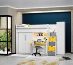 Neo hoogslaper met bureau en twee kledingkasten in wit met g, Huis en Inrichting, Niet ingevuld, Hoogslaper, Niet ingevuld, Nieuw