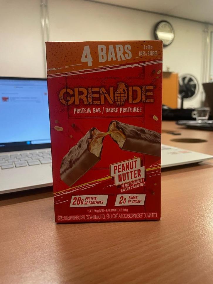 Grenade Bars Peanut Nutter – los doosje 4 of omdoos 24 repen, Diversen, Levensmiddelen, Ophalen of Verzenden