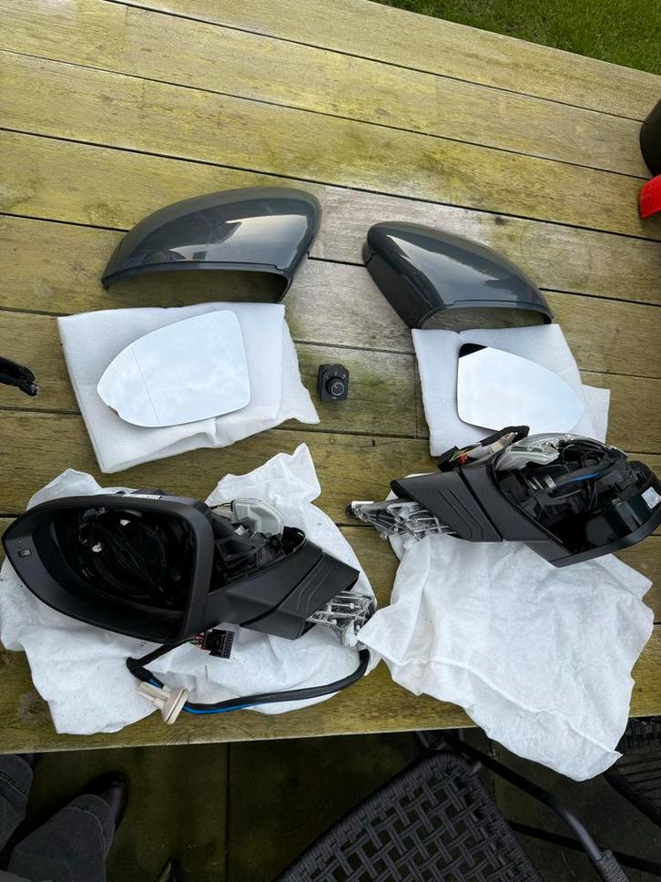 Volkswagen Golf 8 Spiegels - Dolphin Grey - origineel, Auto-onderdelen, Spiegels, Volkswagen, Gebruikt, Ophalen of Verzenden