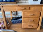 Vintage bureautje van blank hout, Ophalen, Gebruikt, Tafel(s)