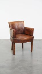 Geweldige cognac kleurige schapenleren eetkamer/ bijzetstoel, Huis en Inrichting, Stoelen, Ophalen, Gebruikt, Bruin, .