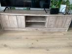 Houten tv meubel 160cm, Huis en Inrichting, Kasten | Televisiemeubels, Ophalen, Gebruikt, 150 tot 200 cm, Minder dan 100 cm