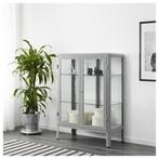 IKEA Fabrikör Vitrinekast Grijs (81x113cm), Ophalen, Met deur(en), 50 tot 100 cm, Zo goed als nieuw