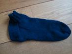 Gebreide sokken/bedsokken/korte sokken. 75% wol. Maat 44/47, Eigen gebreide sokken, Verzenden, Blauw, Nieuw