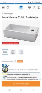 Wit fonteintje - porcelain fountain sink - brand new, Doe-het-zelf en Verbouw, Sanitair, Ophalen, Nieuw, Wastafel