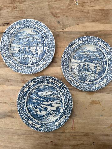 Set van 3 vintage Ironstone borden – Lente & Herfst– England beschikbaar voor biedingen