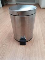 Prullenbak 25 liter, Huis en Inrichting, Woonaccessoires | Prullenbakken, Gebruikt, Ophalen of Verzenden, Rvs, Minder dan 50 cm
