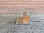 Mooie zware salontafel met glazen blad, Ophalen, Glas, 100 tot 150 cm, 50 tot 100 cm