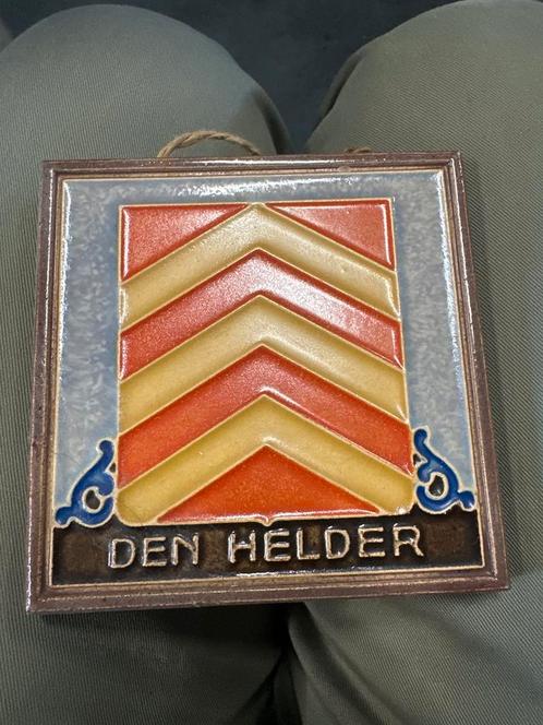 Delfts blauw Den Helder Westraven tegel wandbord Holland vin, Antiek en Kunst, Antiek | Wandborden en Tegels, Ophalen of Verzenden