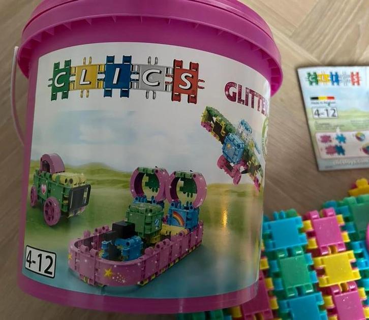 Clics Glitter Duurzaam Speelgoed, Kinderen en Baby's, Speelgoed | Bouwstenen, Zo goed als nieuw, Overige merken, Ophalen of Verzenden