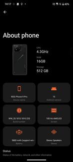 Rog Phone 9 Pro 16GB/512Gb, Ophalen of Verzenden, Zo goed als nieuw, Overige merken