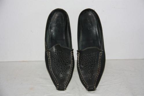 Dames schoen, ECHT LEER, instap model, (nr. 15), Kleding | Dames, Schoenen, Zo goed als nieuw, Instappers, Zwart, Verzenden