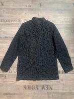 Zwarte vintage blouse met bloemen patroon, Maat 38/40 (M), Vintage, Zo goed als nieuw, Zwart