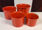 4 vintage oranje West Germany ongebruikte bloempotten, Ophalen of Verzenden, Huis en Inrichting