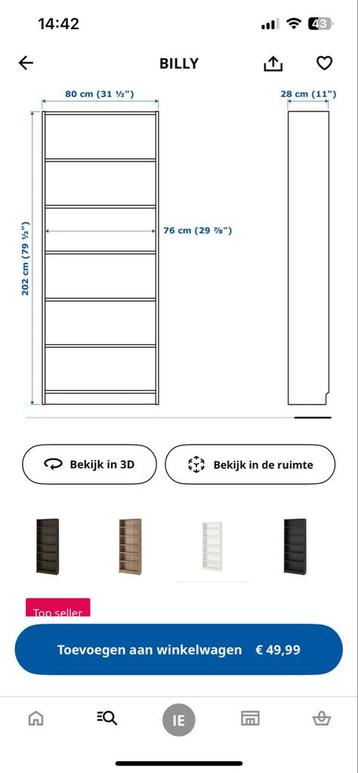 IKEA Billy Boekenkast - Praktisch en Stijlvol! - afbeelding 2