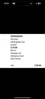 Ikea ÖVERSIDAN LED-strip + TRÅDFRI driver, Ophalen, Met plank(en), Zo goed als nieuw, Minder dan 25 cm