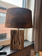 Koeienhuid Lamp met Houten Voet, Ophalen, Zo goed als nieuw, Hout, Minder dan 100 cm