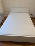 IKEA double Bed + Mattress good condition, Ophalen, Wit, Tweepersoons, 140 cm