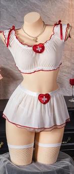 verpleegster pakje maat xl, Kostuum of Pak, Wit, Maat 42/44 (L), Nieuw