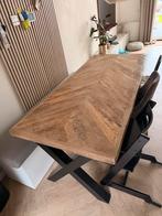 Woood Eettafel Mango Visgraat 200x90, Huis en Inrichting, Tafels | Eettafels, Ophalen, 50 tot 100 cm, Zo goed als nieuw, Vijf personen of meer